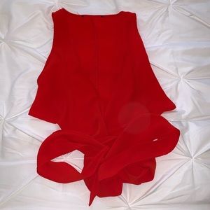red wrap tank top